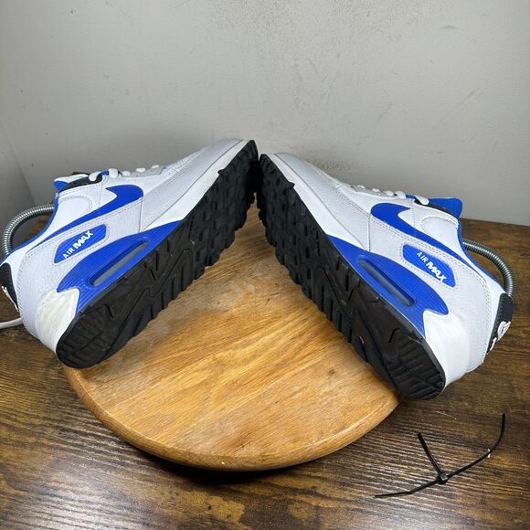 Nike Air Max 90 White Royal Blue Shoes Mens Size 9 FN6843-100 main image 8